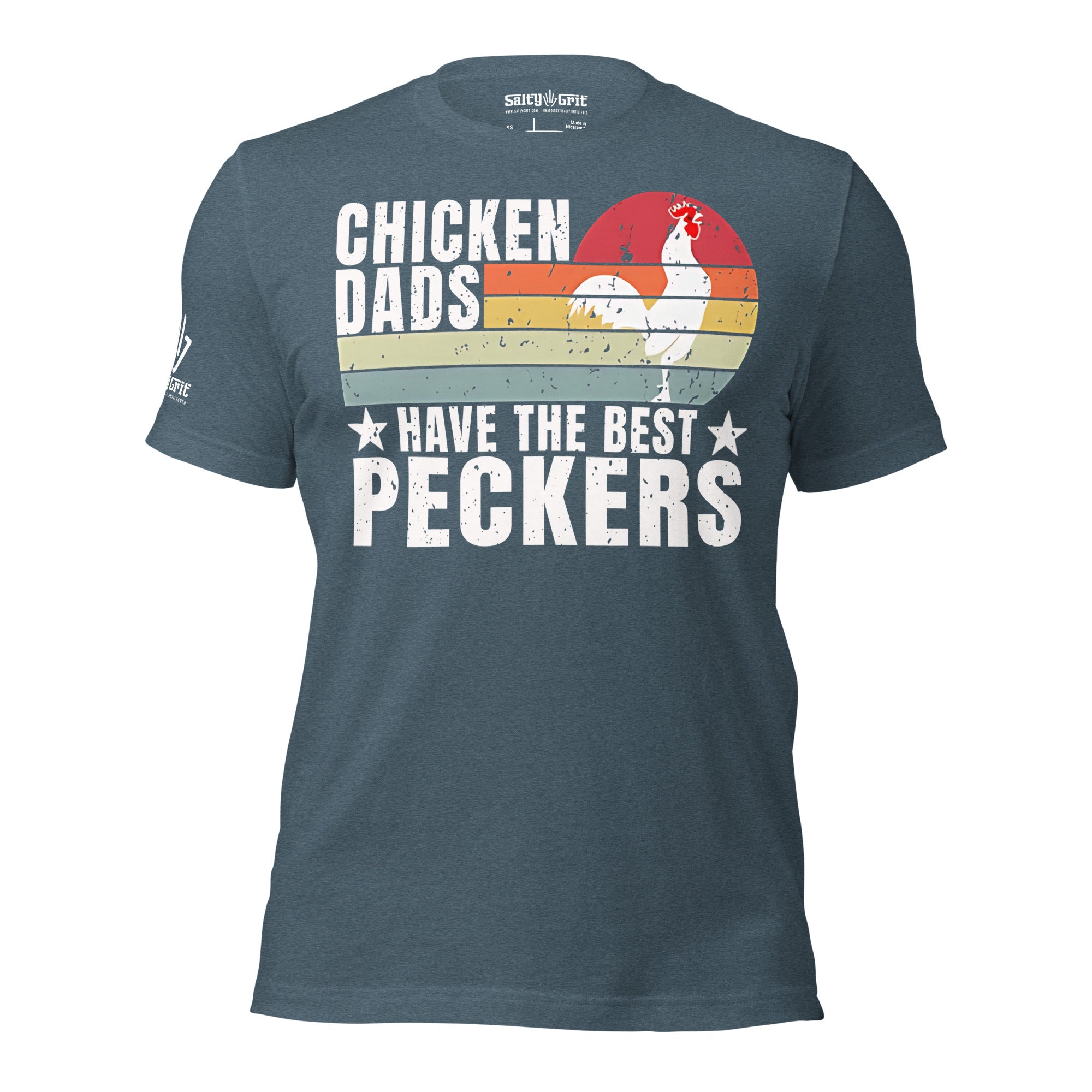 Funny shirt celebrating chicken dads with sarcastic text