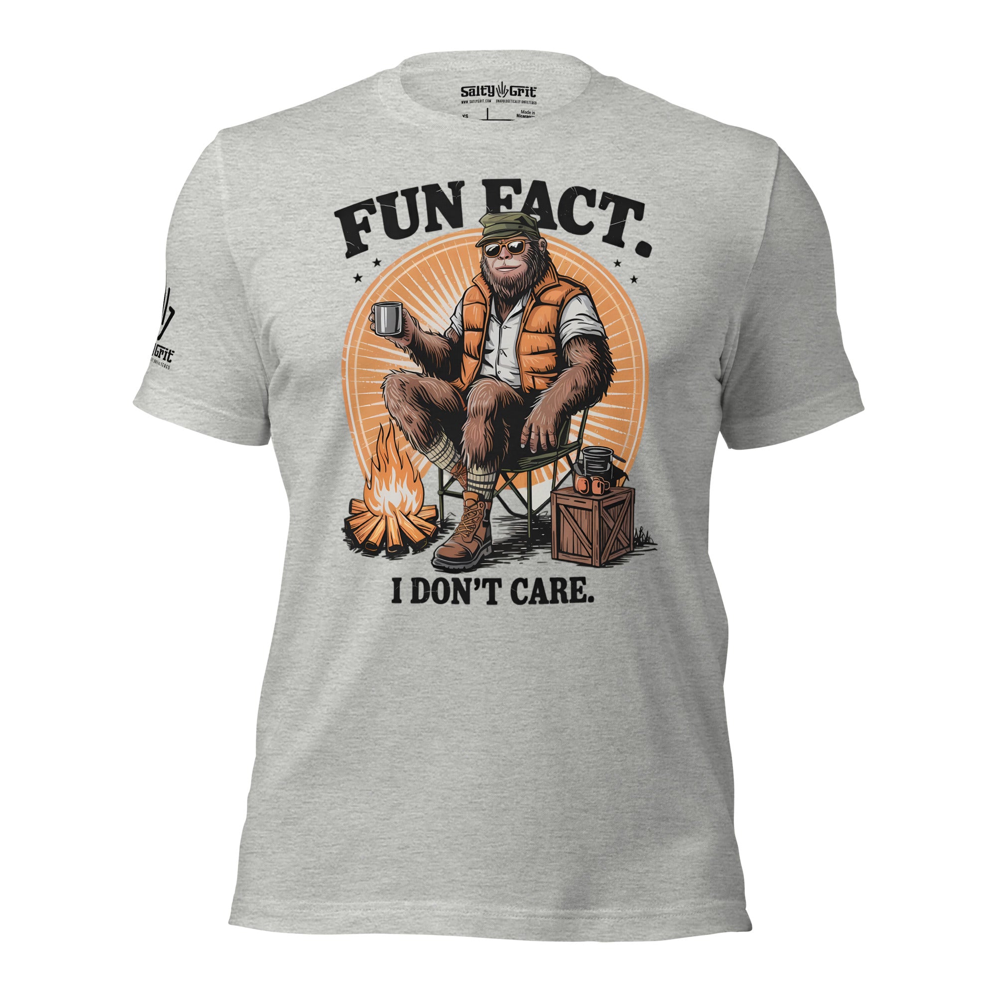 Funny gift shirt for campers featuring Bigfoot and sarcastic humor