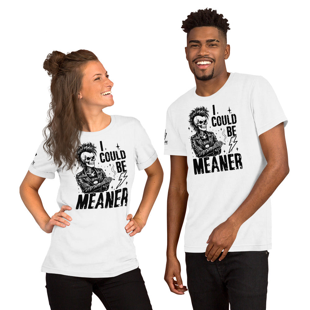 Funny gift shirt for punk rock fans featuring a mohawked skeleton