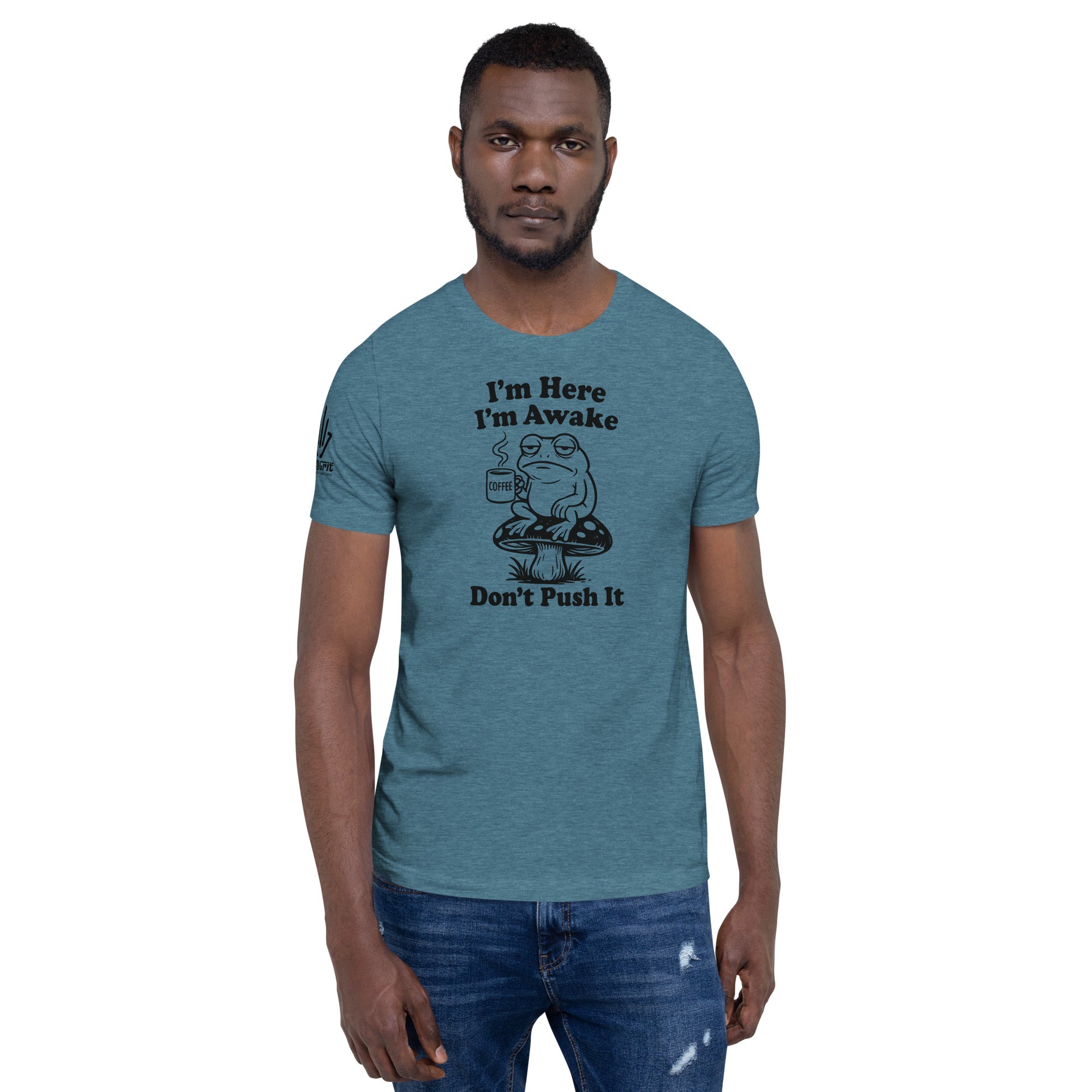Funny gift shirt for coffee lovers with frog illustration