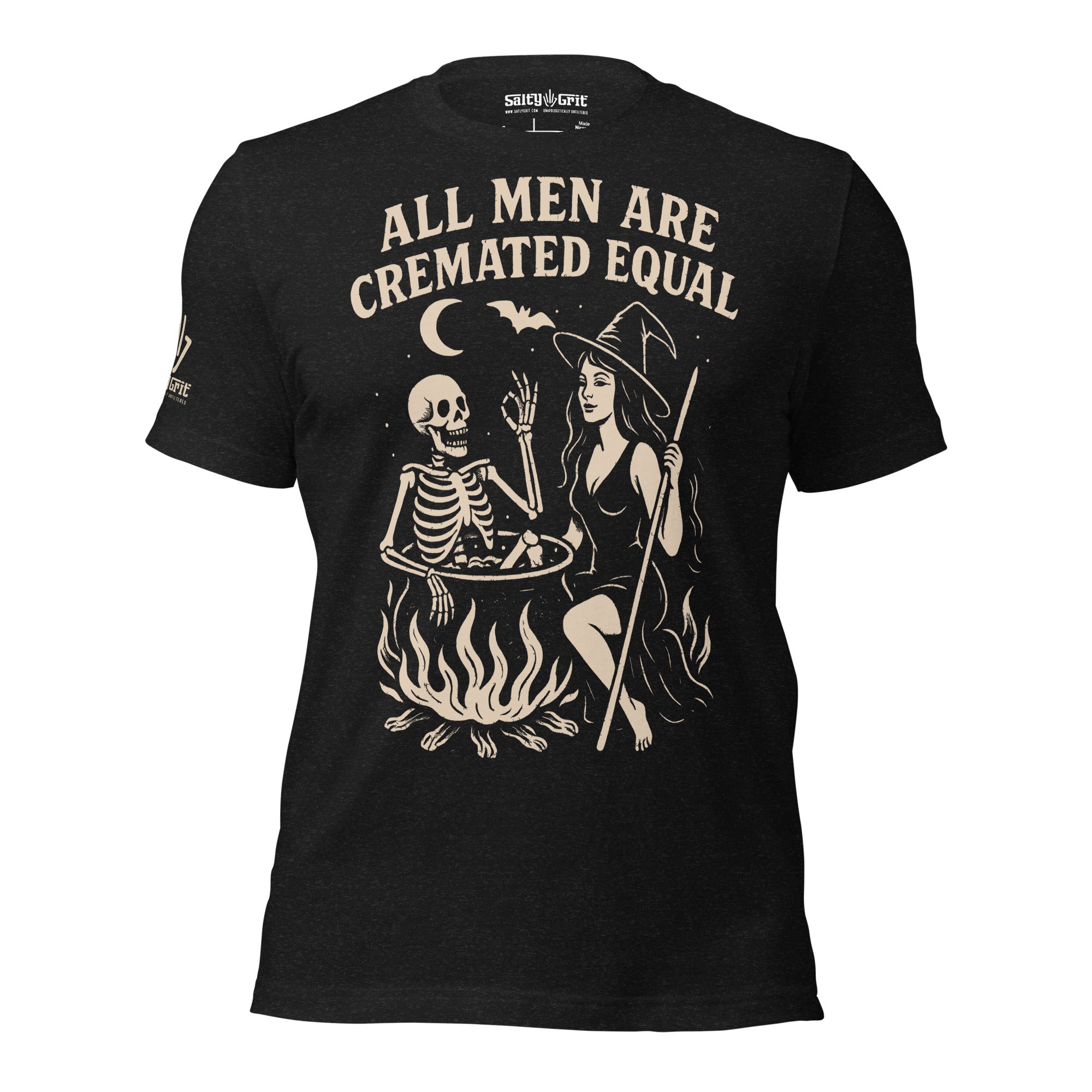 Funny Halloween shirt with skeleton in cauldron and sarcastic quote