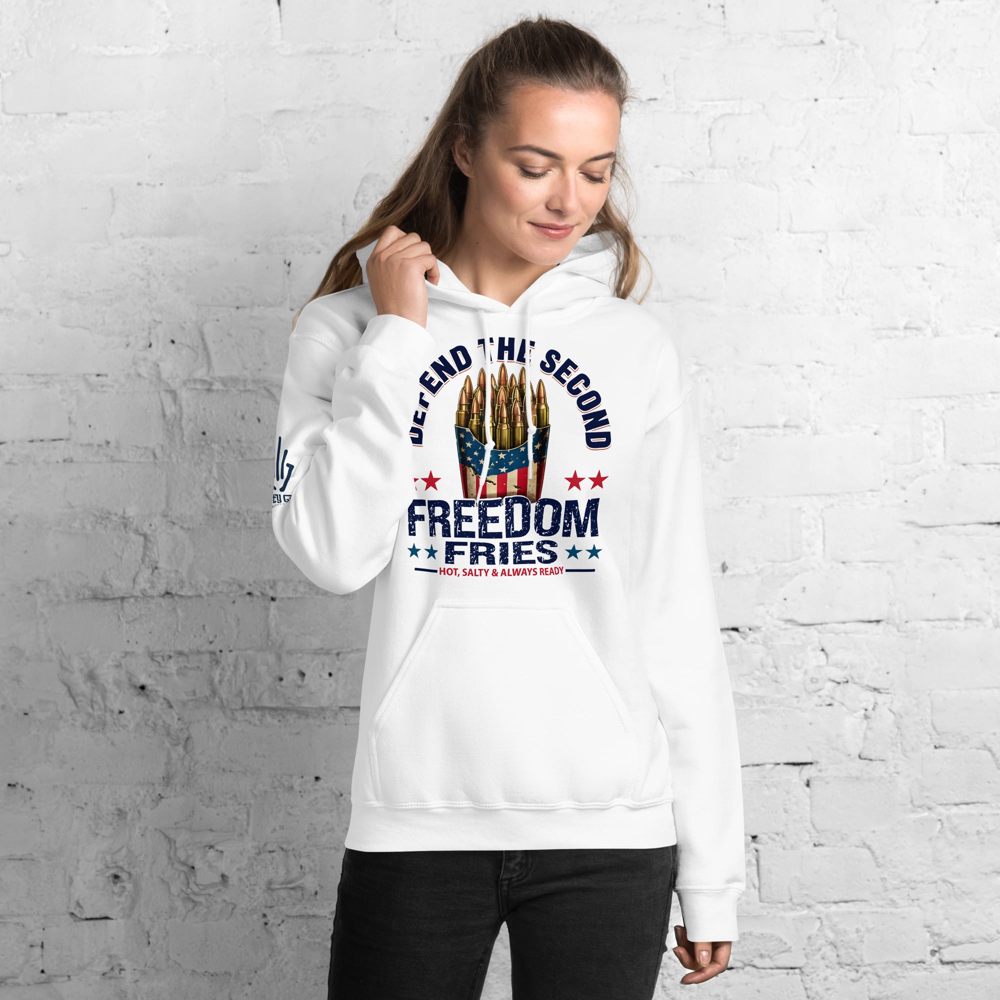 Funny hoodie gift idea for patriots with Second Amendment design