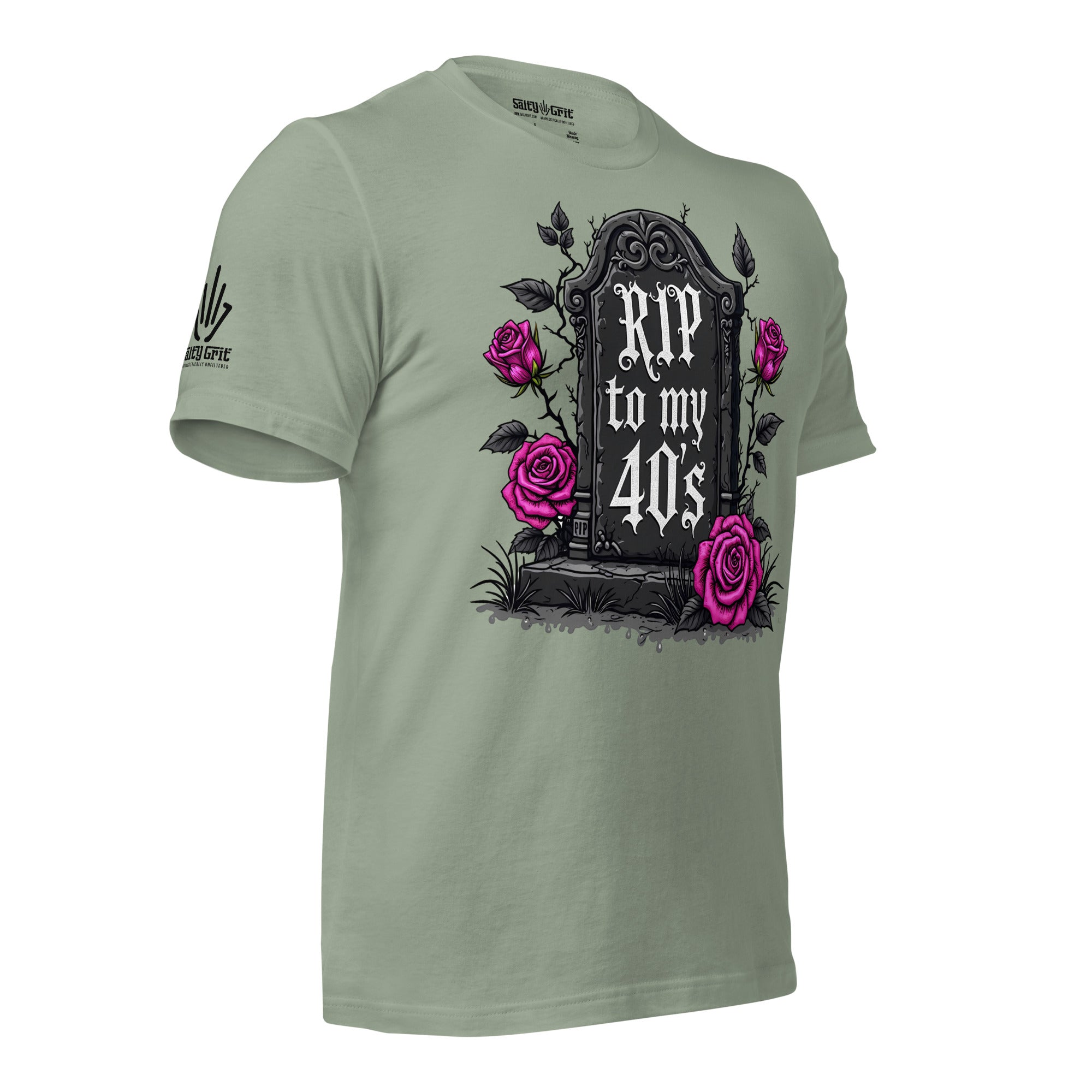 Funny milestone birthday shirt – sarcastic RIP to my 40s headstone design