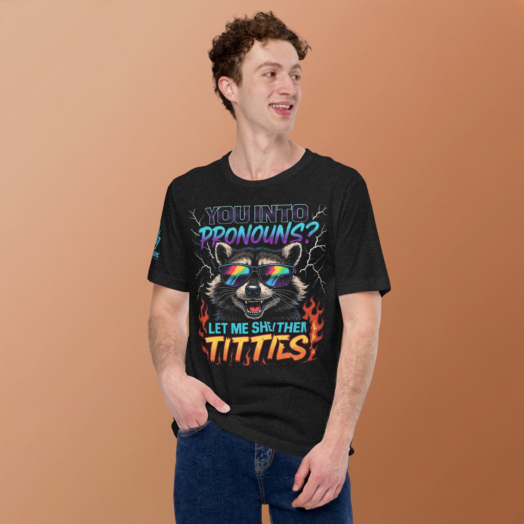 Funny raccoon shirt with inappropriate humor text