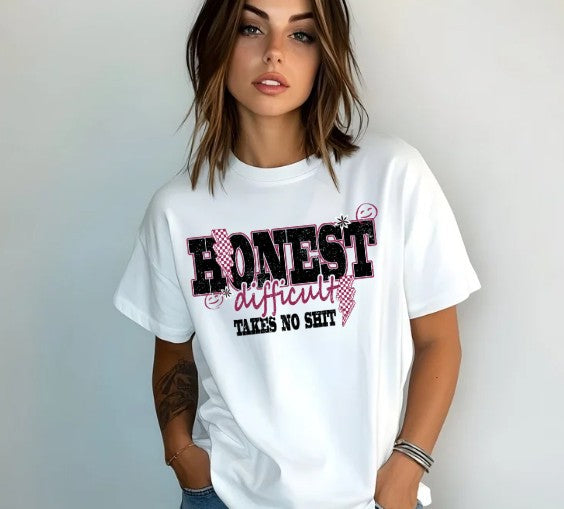 Graphic tee shirt with sarcastic saying