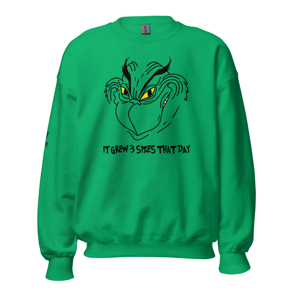 Grinch Christmas crewneck with the quote It Grew 3 Sizes That Day