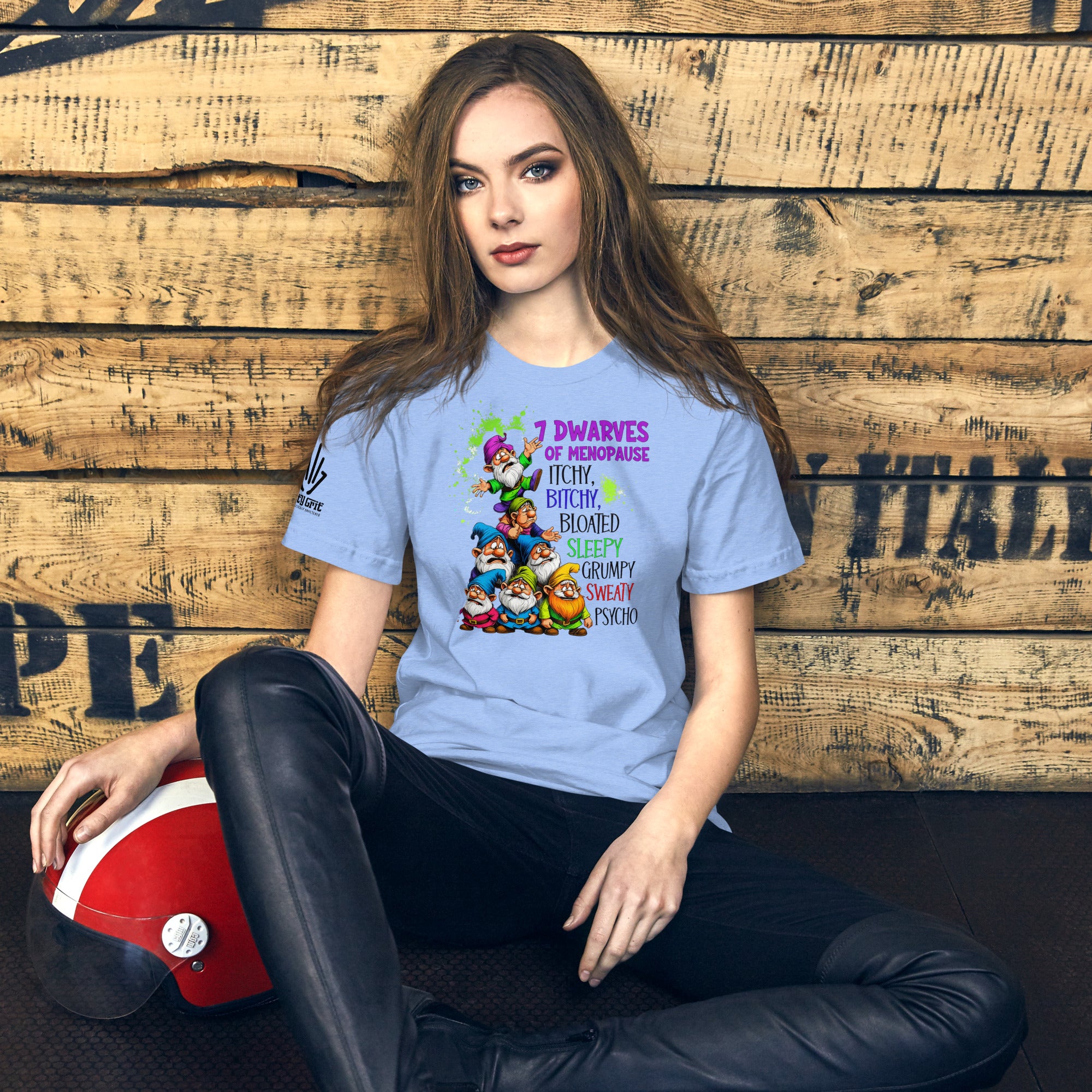 Grumpy Sweaty Sleepy menopause tee shirt