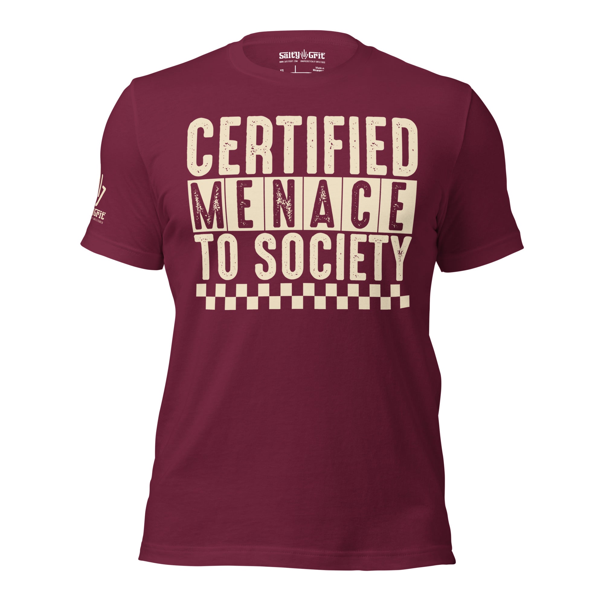 Retro grunge sarcastic Certified Menace to Society shirt