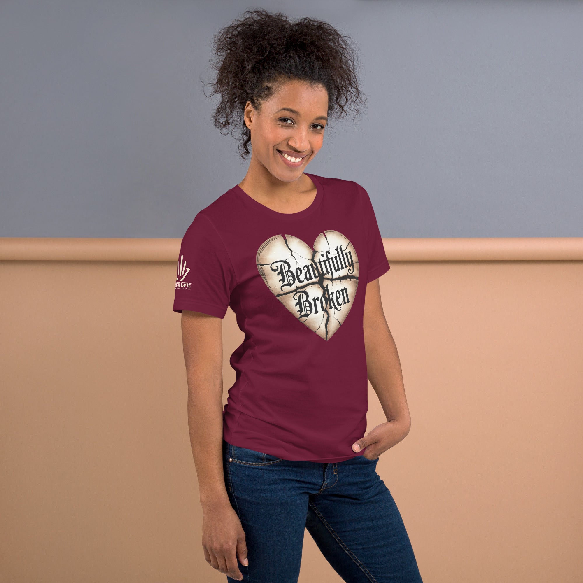 Inappropriate humor shirt Beautifully Broken sarcastic style