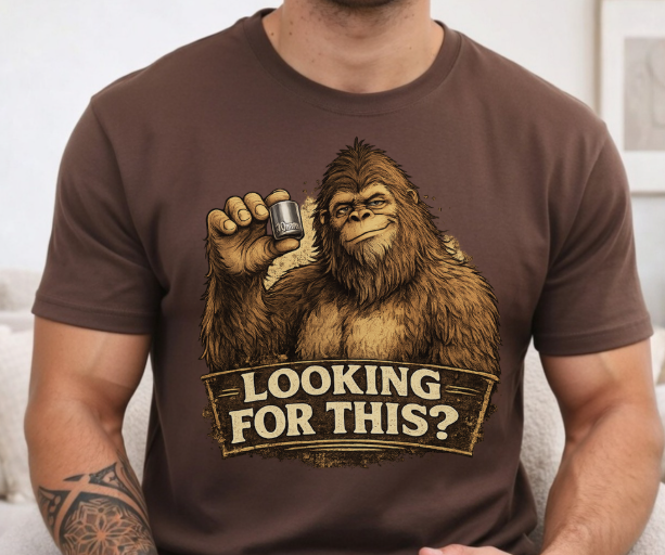Funny shirt featuring Bigfoot holding the missing 10mm socket