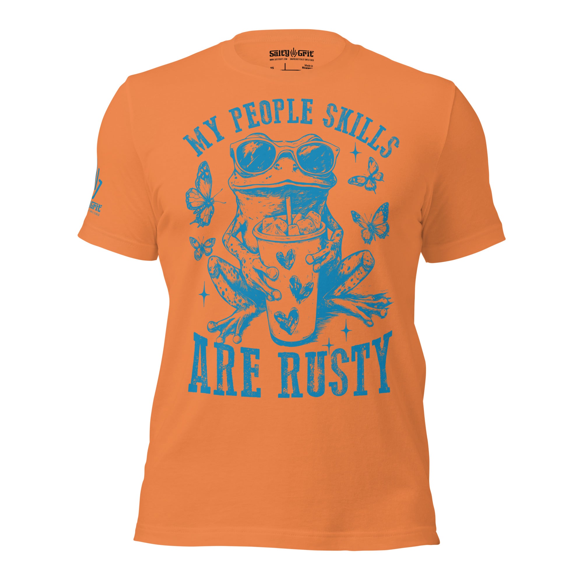 Graphic tee shirt with “my people skills are rusty” quote