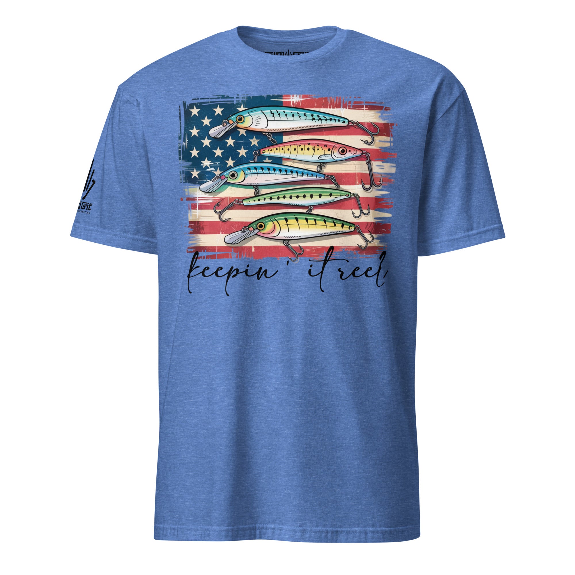 Inappropriate humor fishing shirt with patriotic design