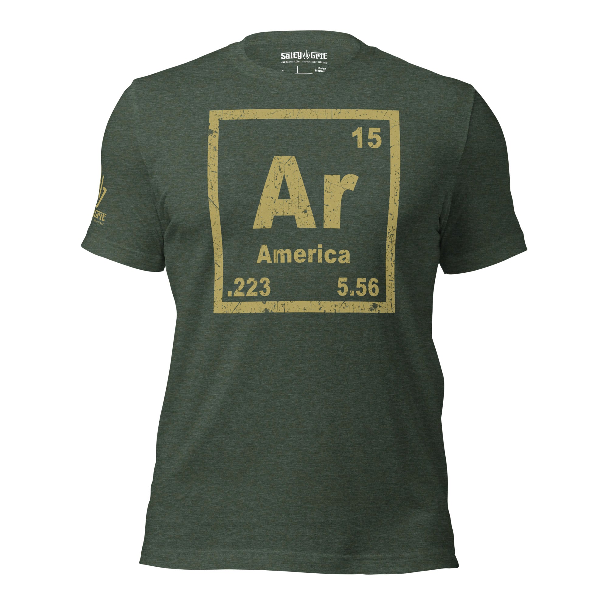 offensive humor apparel with AR-15 America periodic table style