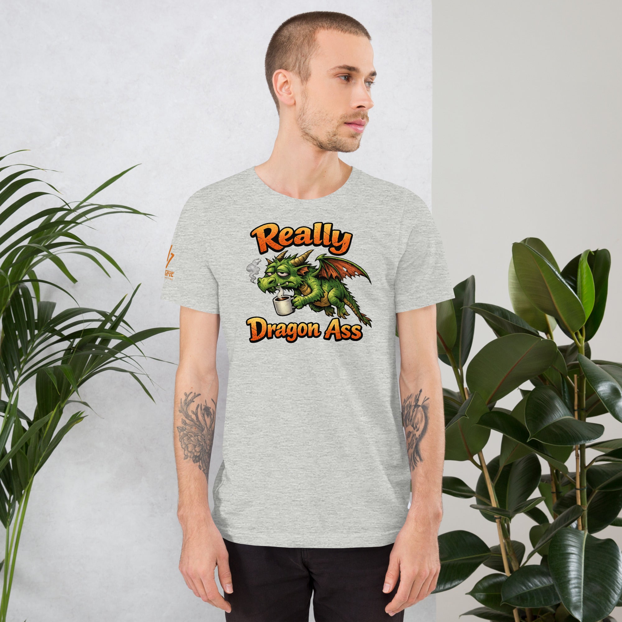 Offensive humor shirt with sarcastic dragon coffee design