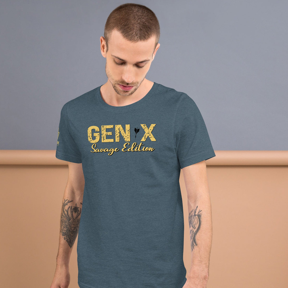 Gen X offensive humor graphic tee featuring Savage Edition grunge design