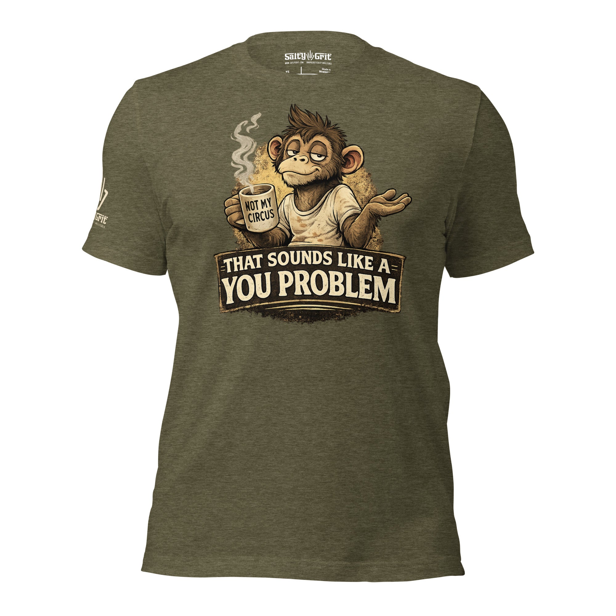Offensive humor t-shirt featuring sarcastic monkey artwork