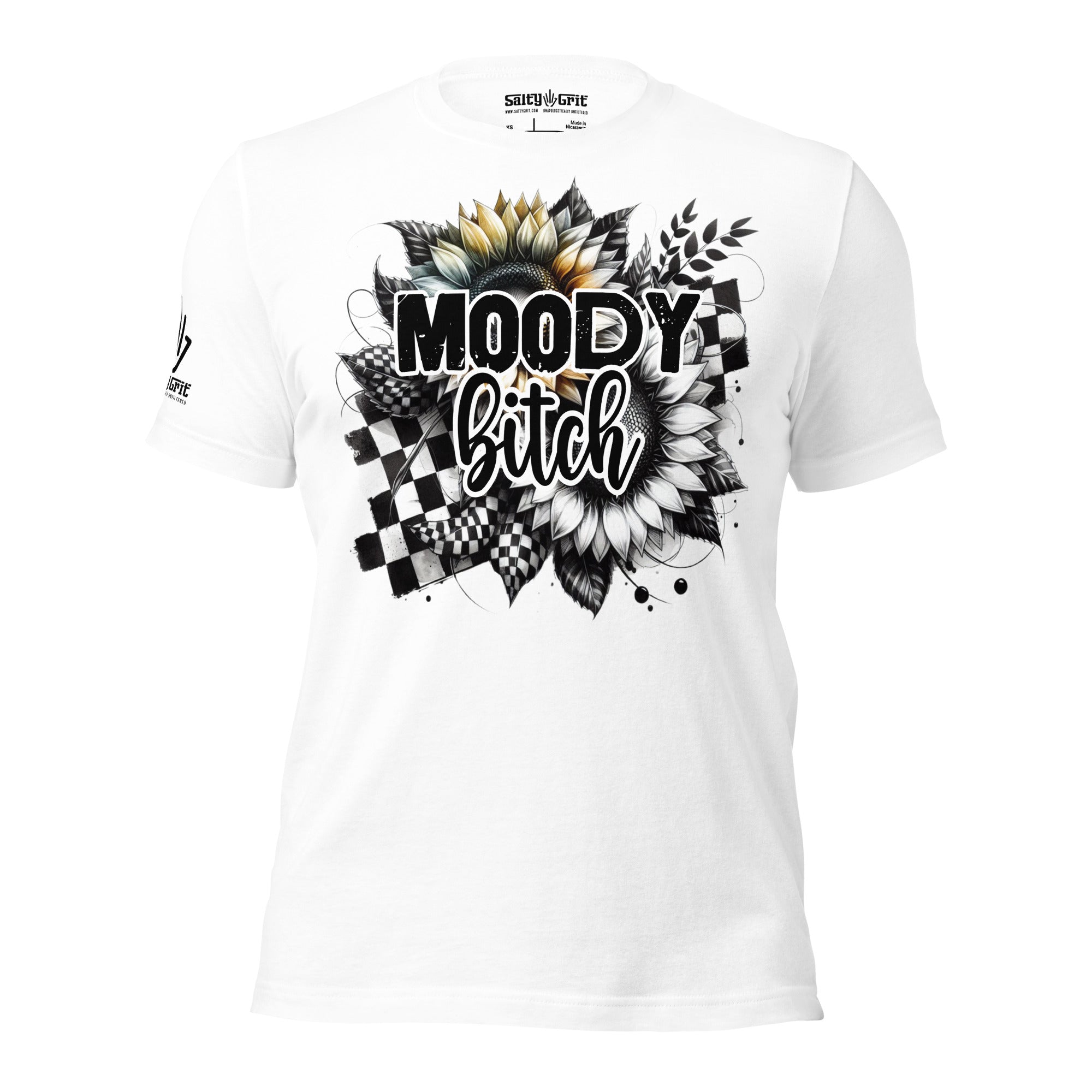 Offensive humor t-shirt with sarcastic “Moody Bitch” design