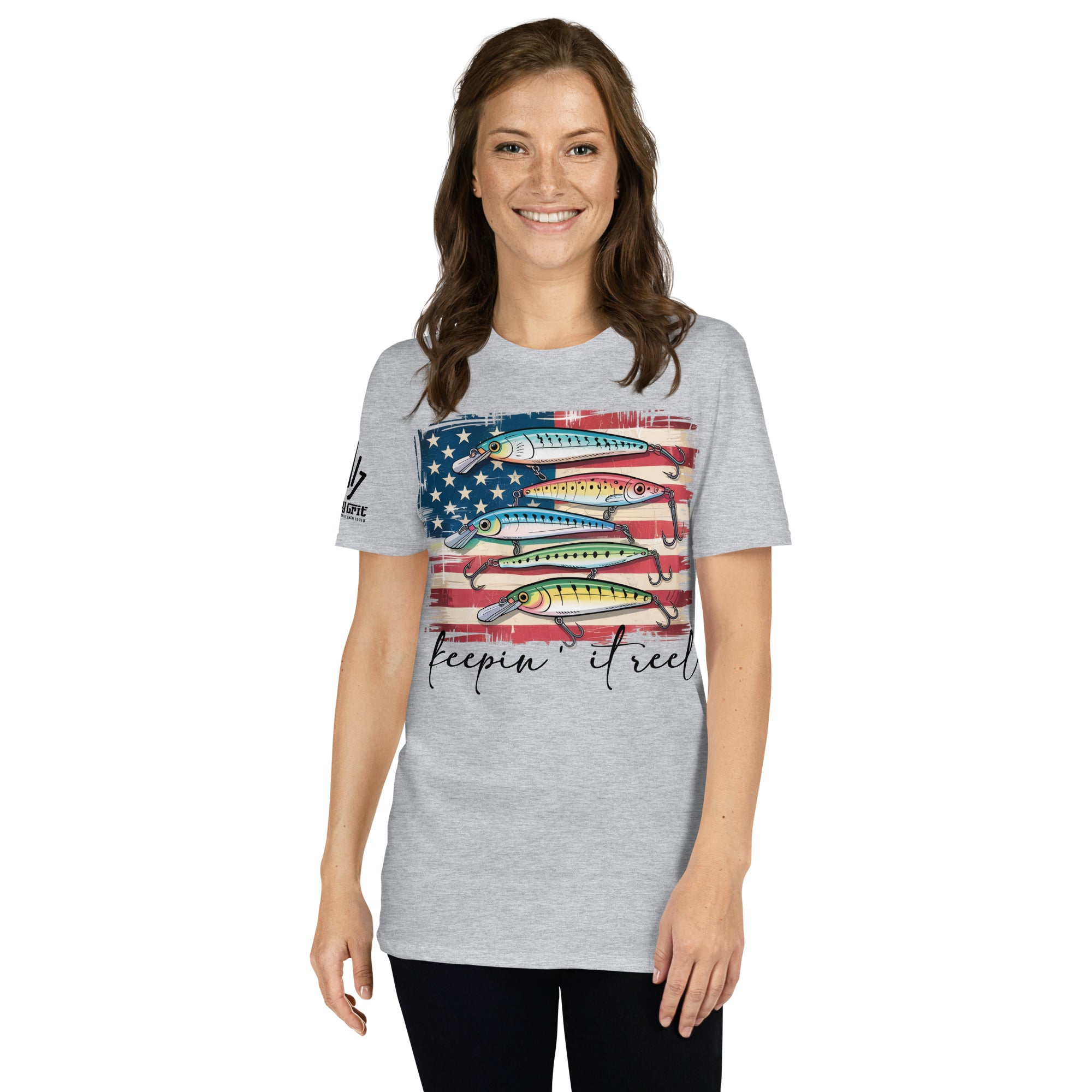 Offensive humor patriotic fishing graphic tee
