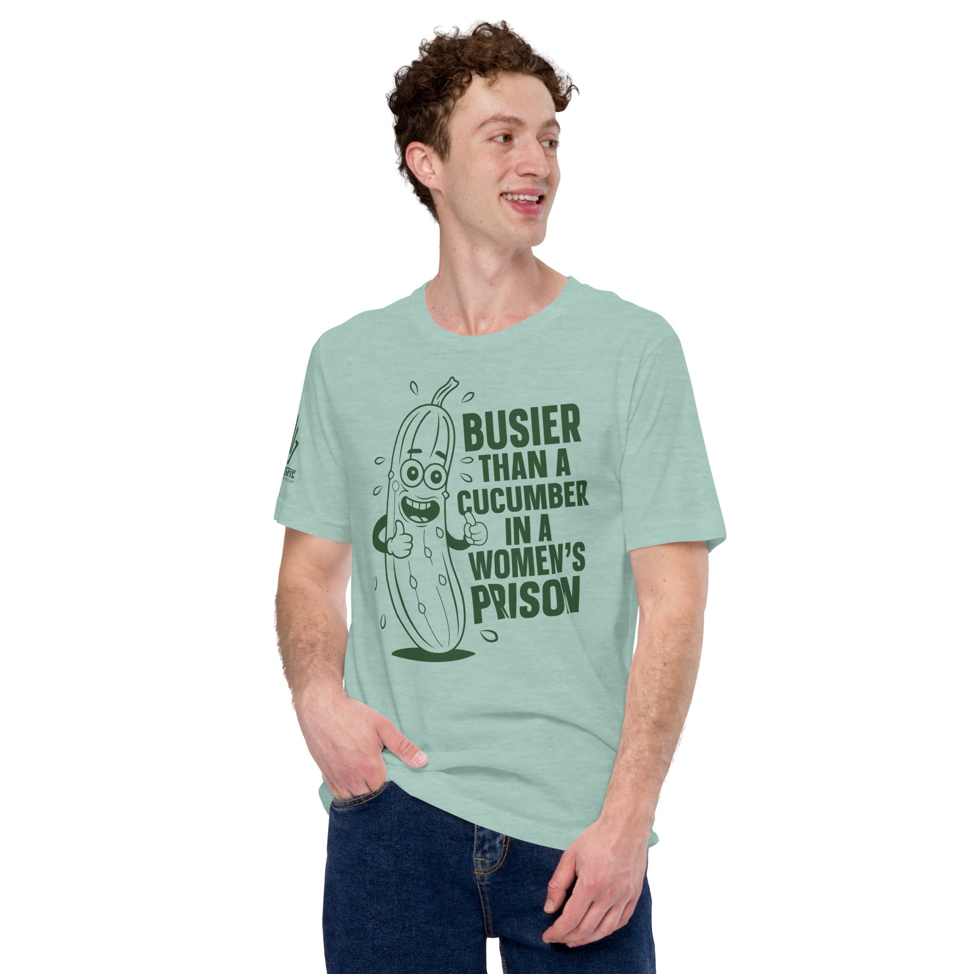 Politically incorrect funny shirt – busier than cucumber graphic tee