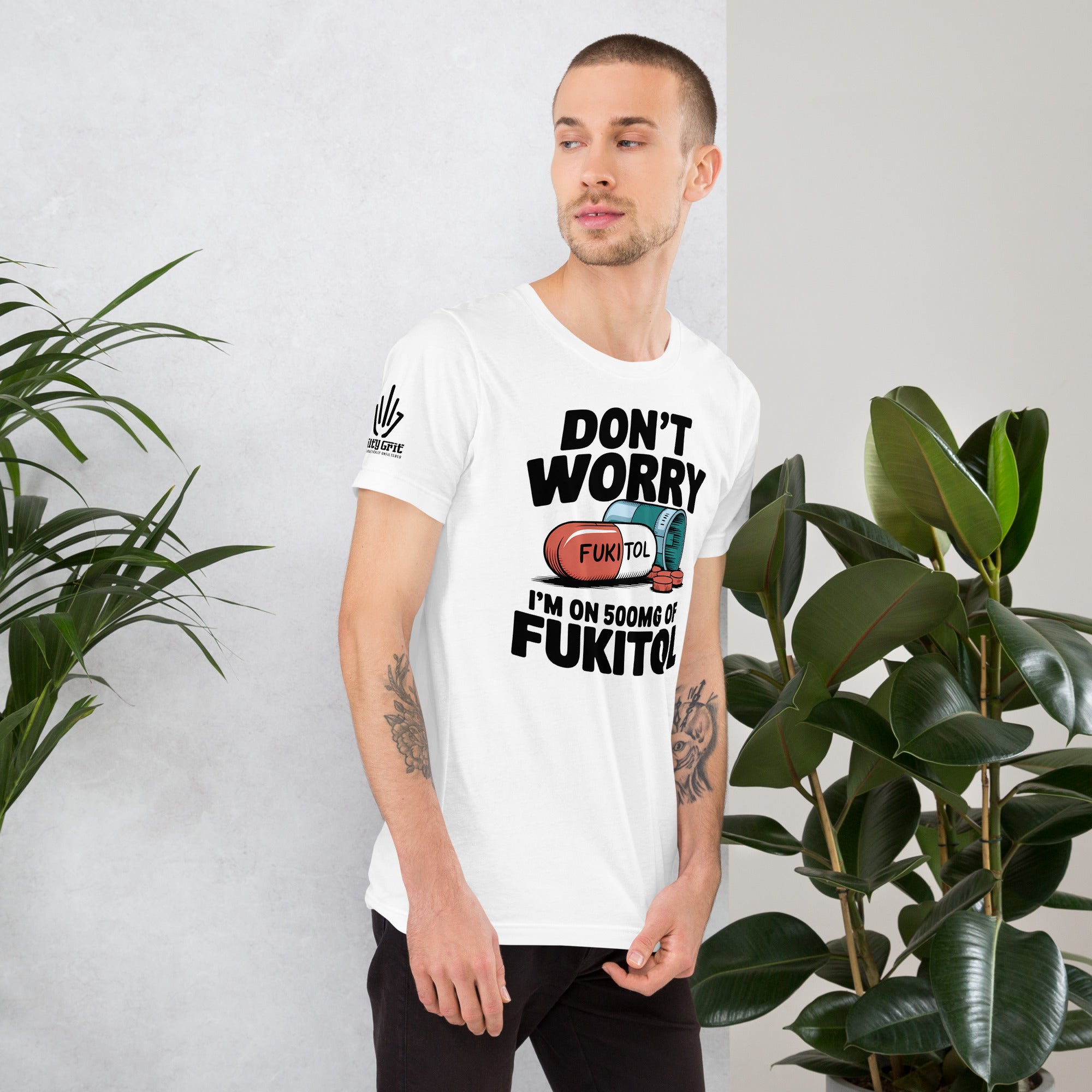 Politically incorrect t-shirt with sarcastic medication design