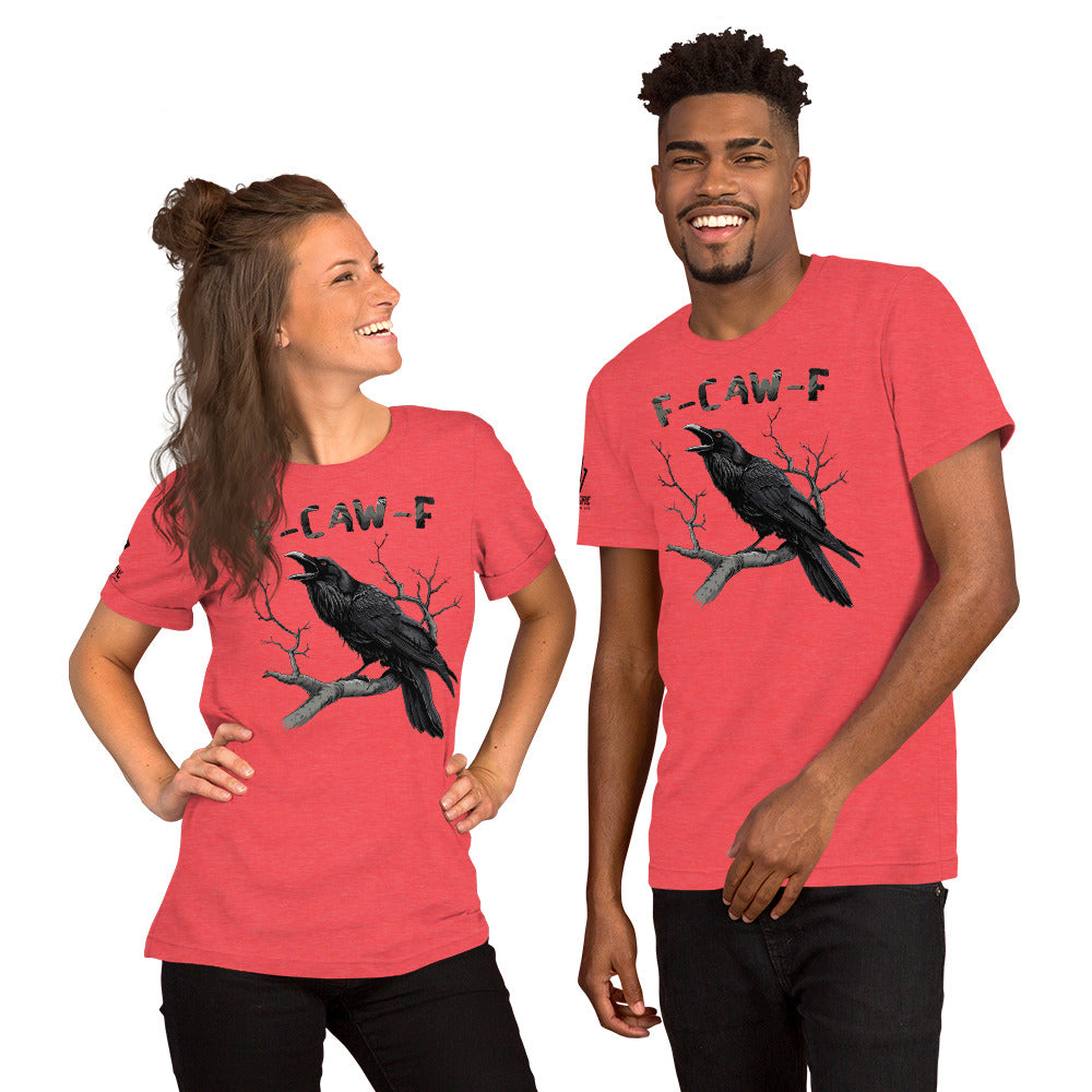 funny graphic shirts for men and women with crow and f-caw-f on it