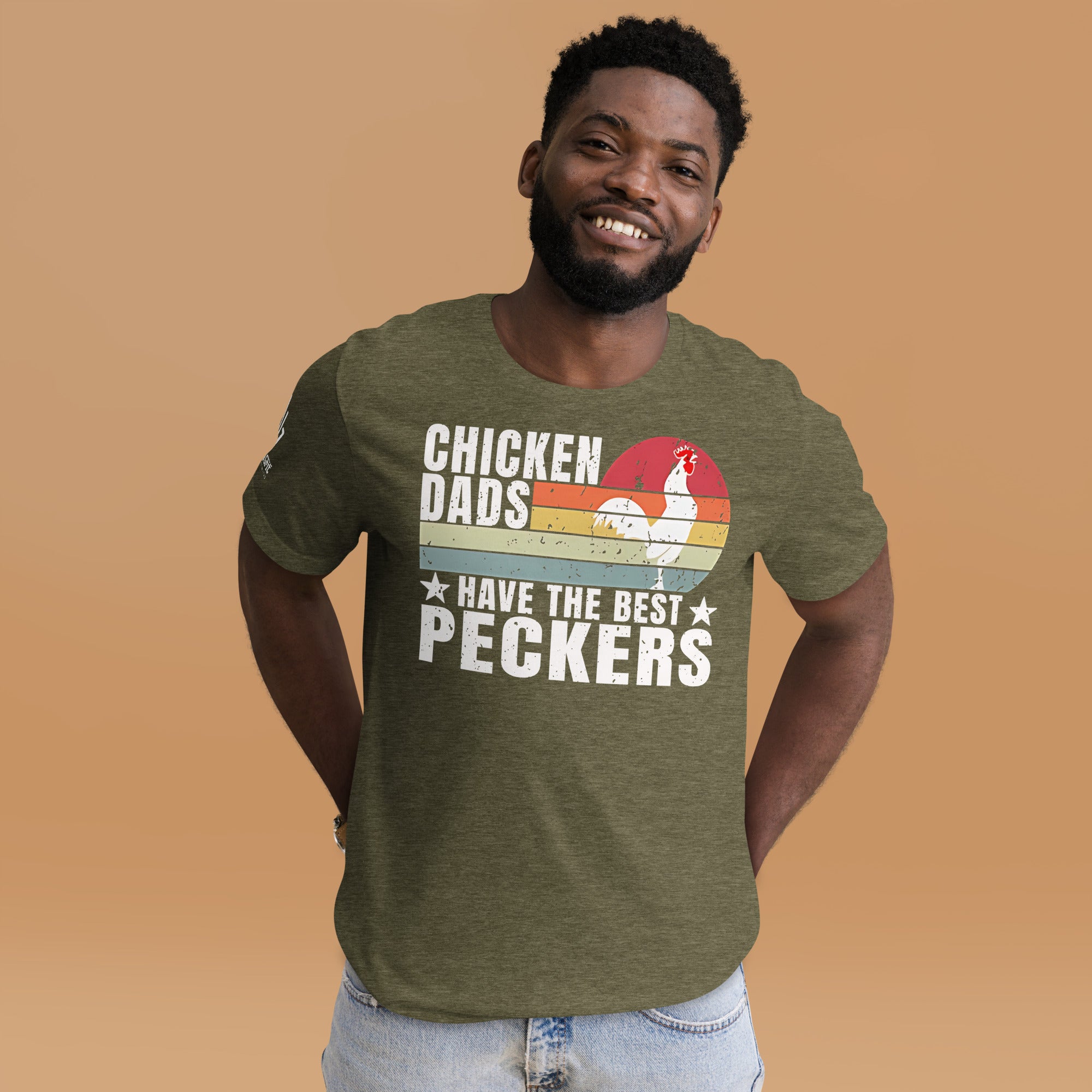 Funny graphic tee with chicken dad joke