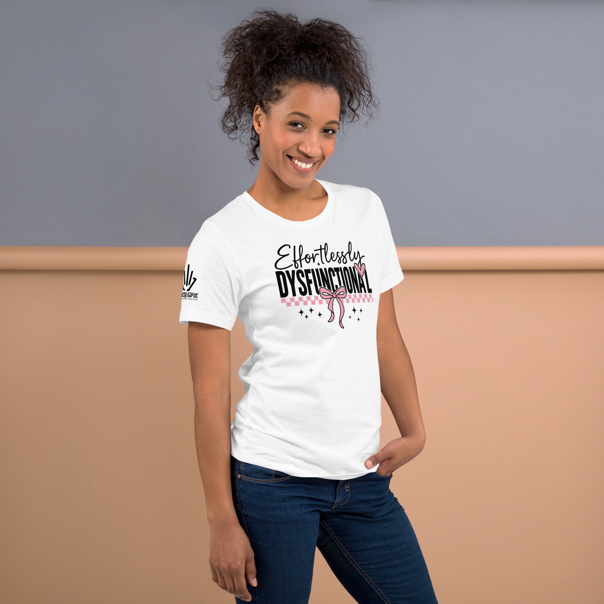 Retro funny shirt with cheeky Effortlessly Dysfunctional text