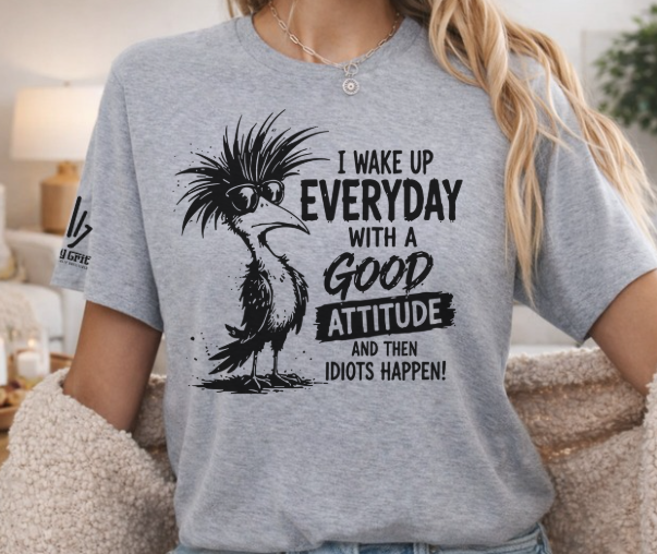 Sarcastic graphic tee featuring a funny cuckoo bird with attitude