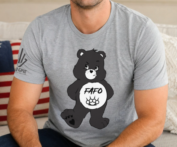Funny FAFO shirt featuring a bear with FAFO on its belly