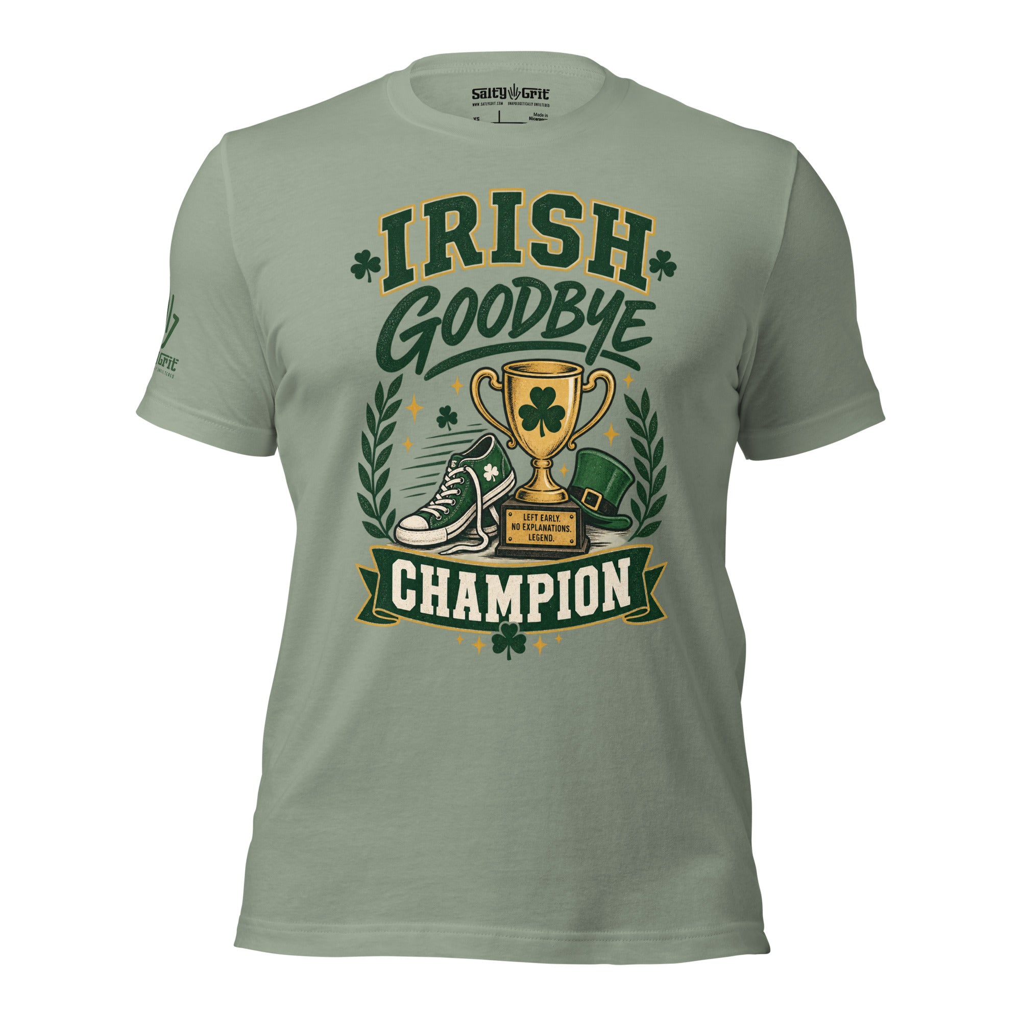 Sarcastic introvert shirt featuring an Irish Goodbye Champion design