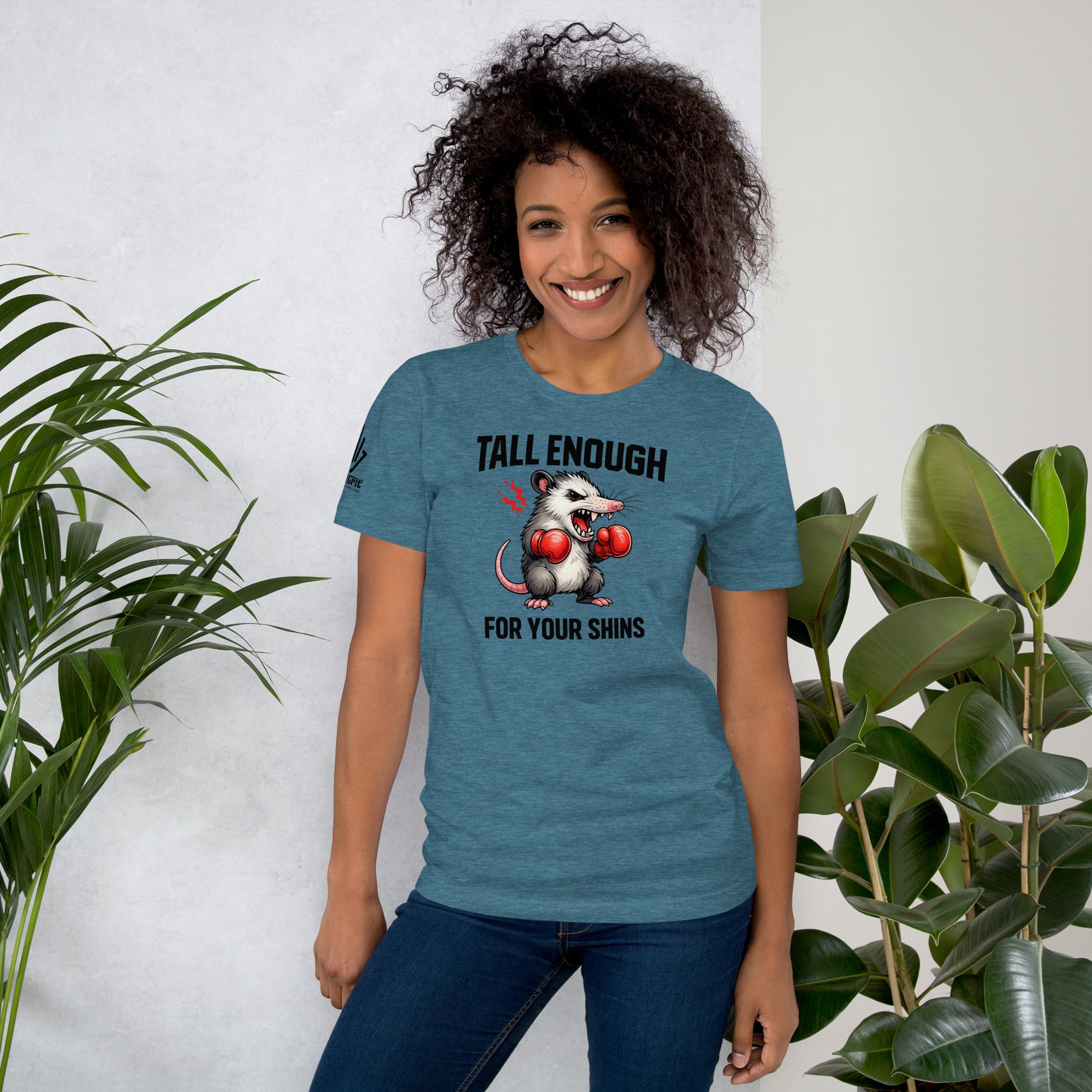 Sarcastic opossum shirt for short people with a funny boxing design