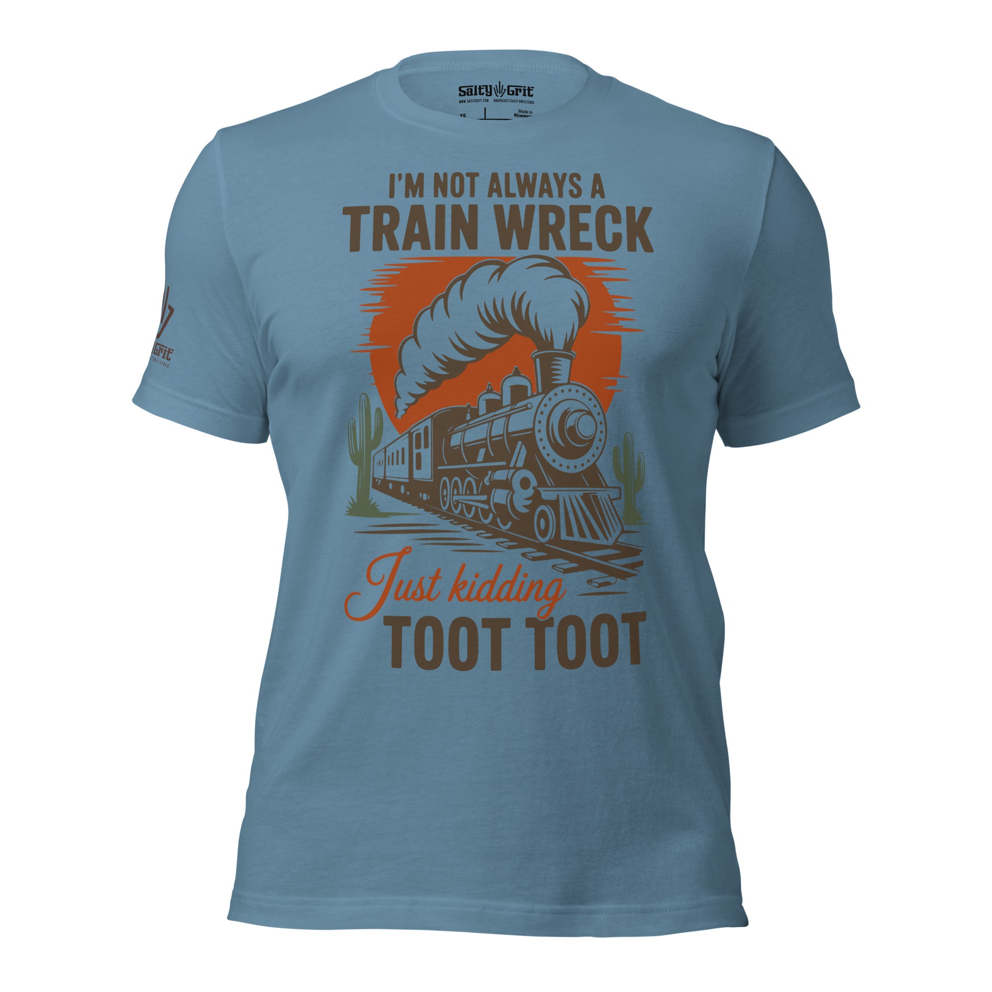 Sarcastic t-shirt for women with train wreck humor