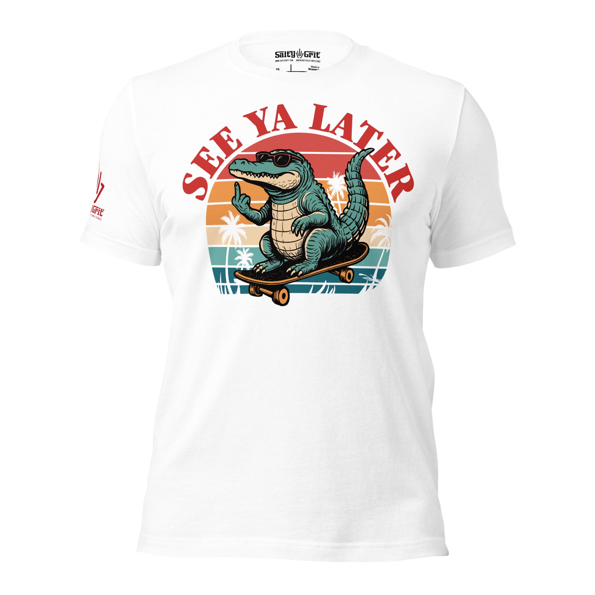 Funny sarcastic shirt for men and women with skating gator design