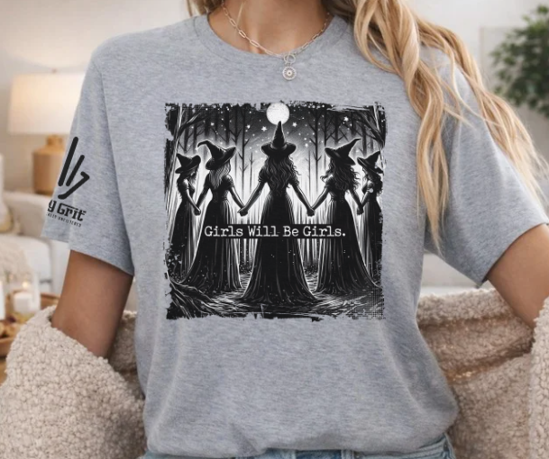 Funny shirt for strong women with witch humor and Halloween vibes
